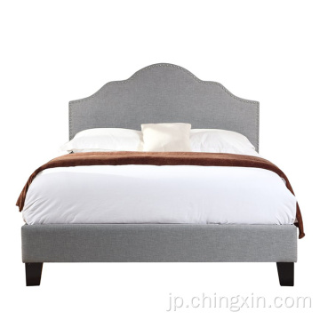 寝室の家具KD布張りの布地ベッド